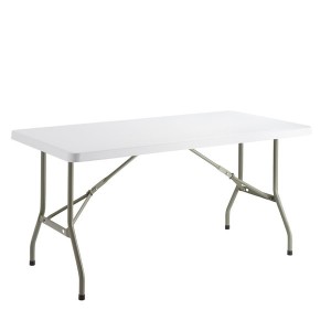 6' White Folding Table